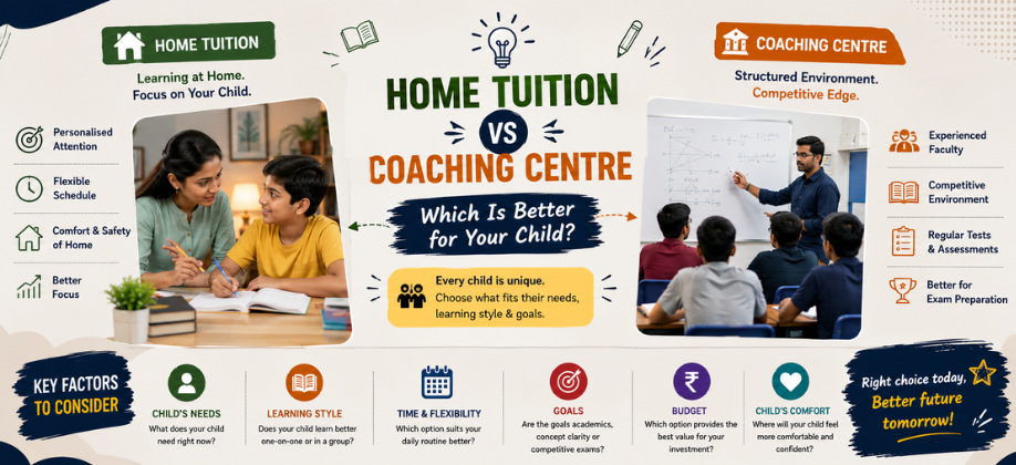 Home Tuition vs Coaching Centre: Which Is Better for Your Child?