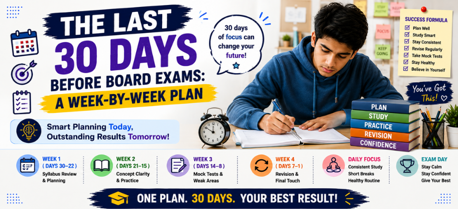 The Last 30 Days Before Board Exams: A Week-by-Week Plan